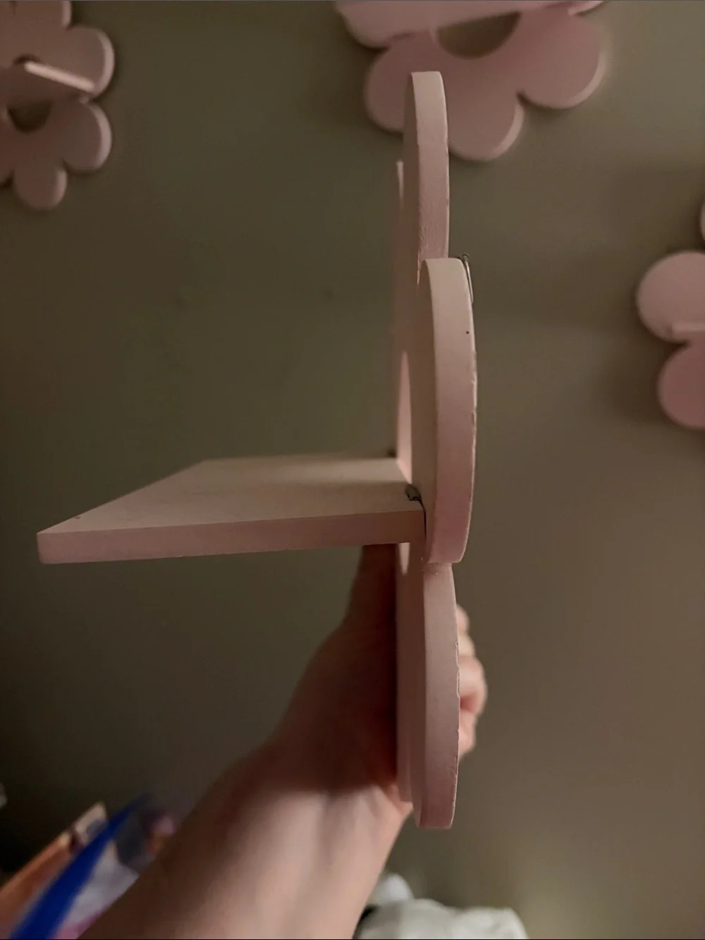 Pink Flower Wall Shelf